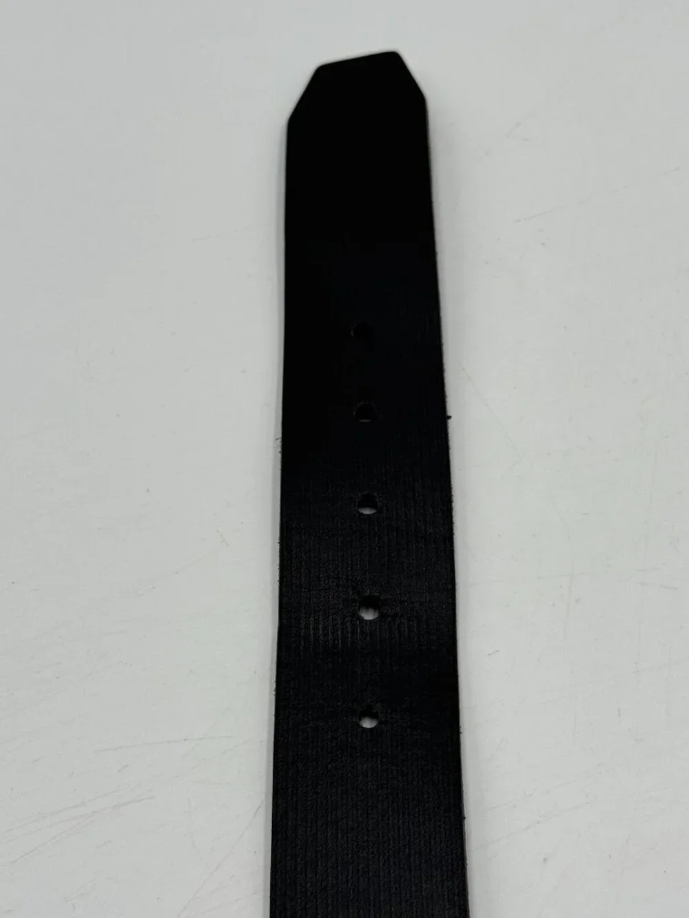 Velez Ribbed Textured Leather Belt Size 32 Black Dress Work 1.5